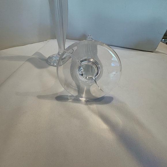 Elegant Glass Candle Holders Set of 2 Mikasa Tulip Crystal candle Holders - Picture 6 of 10